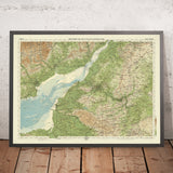 Old OS Map of Bath & Bristol, Somerset by Bartholomew, 1901: Mendip Hills, Cardiff, Cheddar Gorge