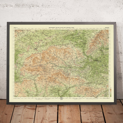 Ancienne carte OS du Berkshire par Bartholomew, 1901 : Reading, Windsor, Thames, Château de Windsor, Downs, Chilterns