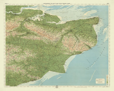 Old OS Map of Kent, England by Bartholomew, 1901: Thames Estuary, Dover, Canterbury, North Downs, Weald, Isle of Sheppey
