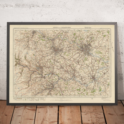 Old Ordnance Survey Map, Sheet 31 - Leeds & Bradford, 1925: Halifax, Huddersfield, Wakefield, Dewsbury, Keighley