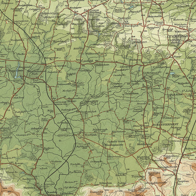 Alte OS-Karte von Sussex von Bartholomew, 1901: Brighton, Hastings, South Downs, Arundel Castle, Beachy Head 