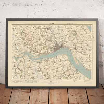 Old Ordnance Survey Map, Sheet 33 - Hull, 1925: Beverley, Barton-upon-Humber, Hessle, Winterton and River Humber
