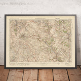 Mappa dell'Ordnance Survey, Foglio 45 - Buxton e Matlock, 1925: Leek, Chesterfield, Bakewell, Chapel-en-le-Frith e Parco Nazionale del Peak District 