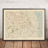 Mapa de estudio de artillería antigua, hoja 48 - Horncastle & Skegness, 1925: Spilsby, Alford, Ingoldmells, Woodhall Spa, Lincolnshire Wolds AONB
