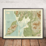 Ancienne carte OS du Lancashire Nord et de l'île de Man par Bartholomew, 1901 : Lancaster, Douglas, Morecambe, Snaefell, Blackpool, Blackburn 