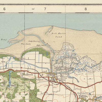 Old Ordnance Survey Map, Sheet 57 - Fakenham, 1925: Holt, Burnham Market, Little Walsingham, Briston, Norfolk Coast AONB