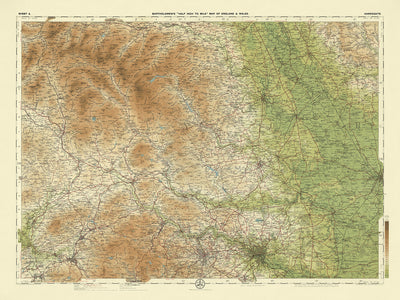 Old OS Map of Harrogate, North Yorkshire by Bartholomew, 1901: Ripon, River Wharfe, Skipton Castle, Fountains Abbey, Bolton Priory