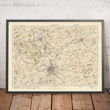Mapa de Old Ordnance Survey, hoja 63 - Leicester, 1925: Loughborough, Coalville, Melton Mowbray, Wigston, Shepshed