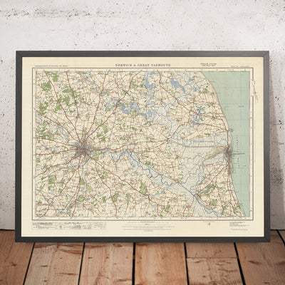Old Ordnance Survey Map, Sheet 67 - Norwich & Great Yarmouth, 1925: Caister-on-Sea, Hethersett, Loddon, Acle, The Broads
