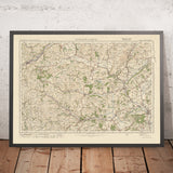 Carte Old Ordnance Survey, feuille 70 - Château des évêques, 1925 : Newtown, Knighton, Clun, Ludlow, Shropshire Hills AONB