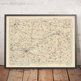 Carte Old Ordnance Survey, feuille 73 - Rugby, 1925 : Hinckley, Market Harborough, Lutterworth, Desborough, Rothwell