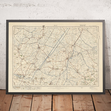Mapa de Old Ordnance Survey, hoja 75 - Ely, 1925: Soham, Ramsey, St Ives, Chatteris, marzo