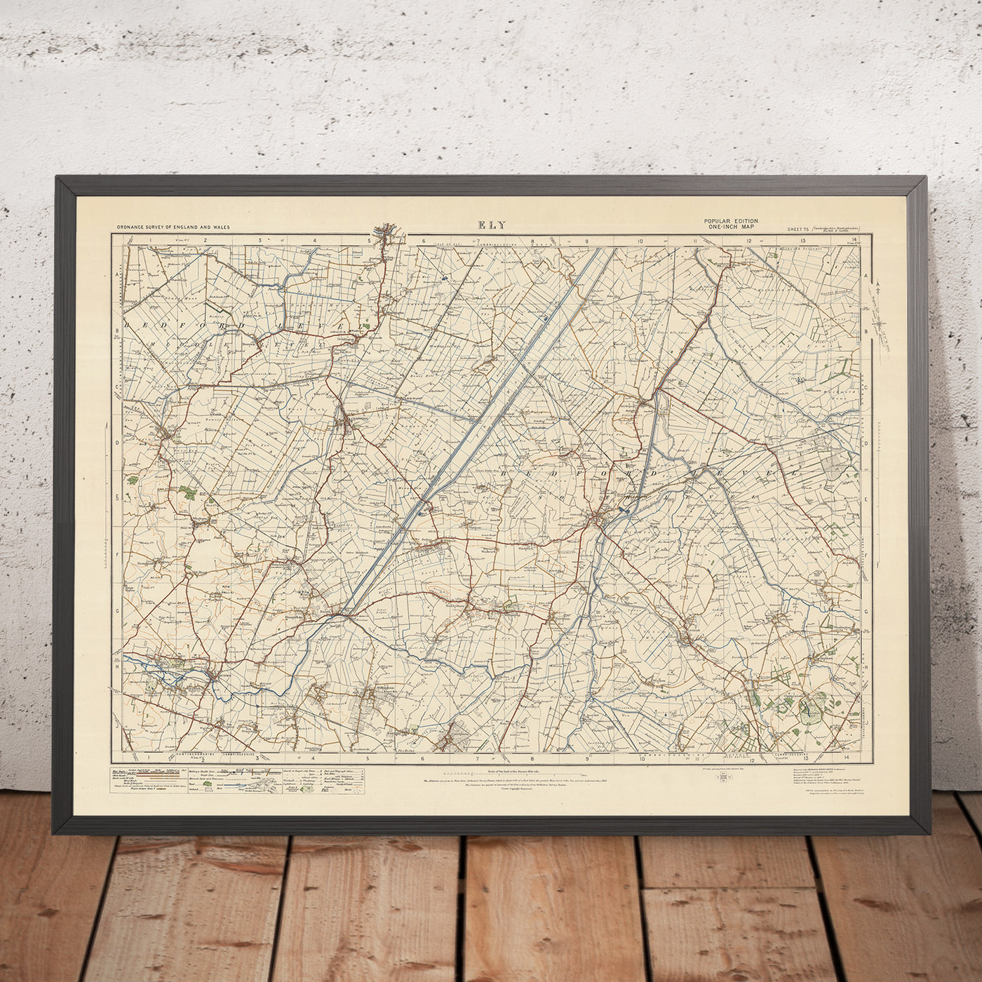 Old Ordnance Survey Map, Sheet 75 - Ely, 1925: Soham, Ramsey, St Ives, Chatteris, March