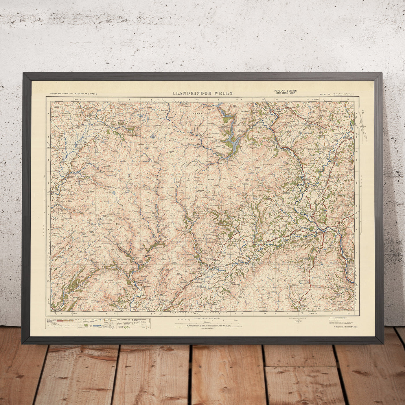 Old Ordnance Survey Map, Sheet 79 - Llandrindod Wells, 1925: Builth Wells, Rhayader, Llanwrtyd Wells, Tregaron, Elan Valley
