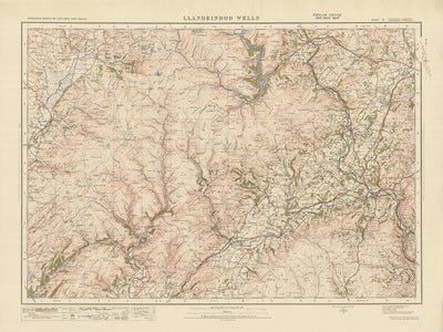 Old Ordnance Survey Map, Sheet 79 - Llandrindod Wells, 1925: Builth Wells, Rhayader, Llanwrtyd Wells, Tregaron, Elan Valley