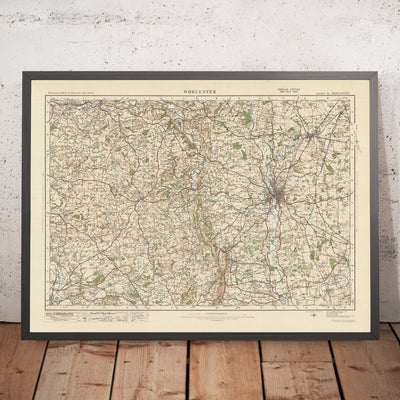 Old Ordnance Survey Map, Sheet 81 - Worcester, 1925: Droitwich Spa, Bromyard, Tenbury Wells, Pershore, Malvern Hills AONB