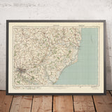 Alte Ordnance Survey-Karte, Blatt 87 - Ipswich, 1925: Saxmundham, Aldeburgh, Leiston, Woodbridge, Suffolk Coast & Heaths AONB 