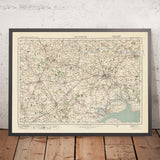 Mapa de Old Ordnance Survey, hoja 97 - Colchester, 1925: Brightlingsea, Braintree, Halstead, Witham, Dedham Vale AONB