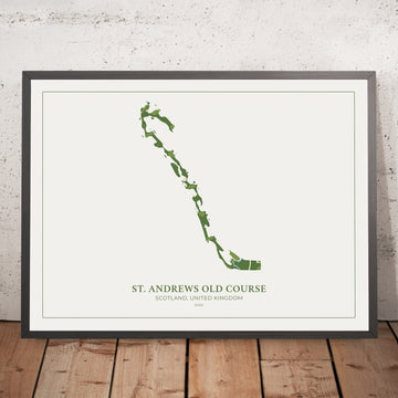 St Andrews Old Course: Moderne Golfplatzkarte 