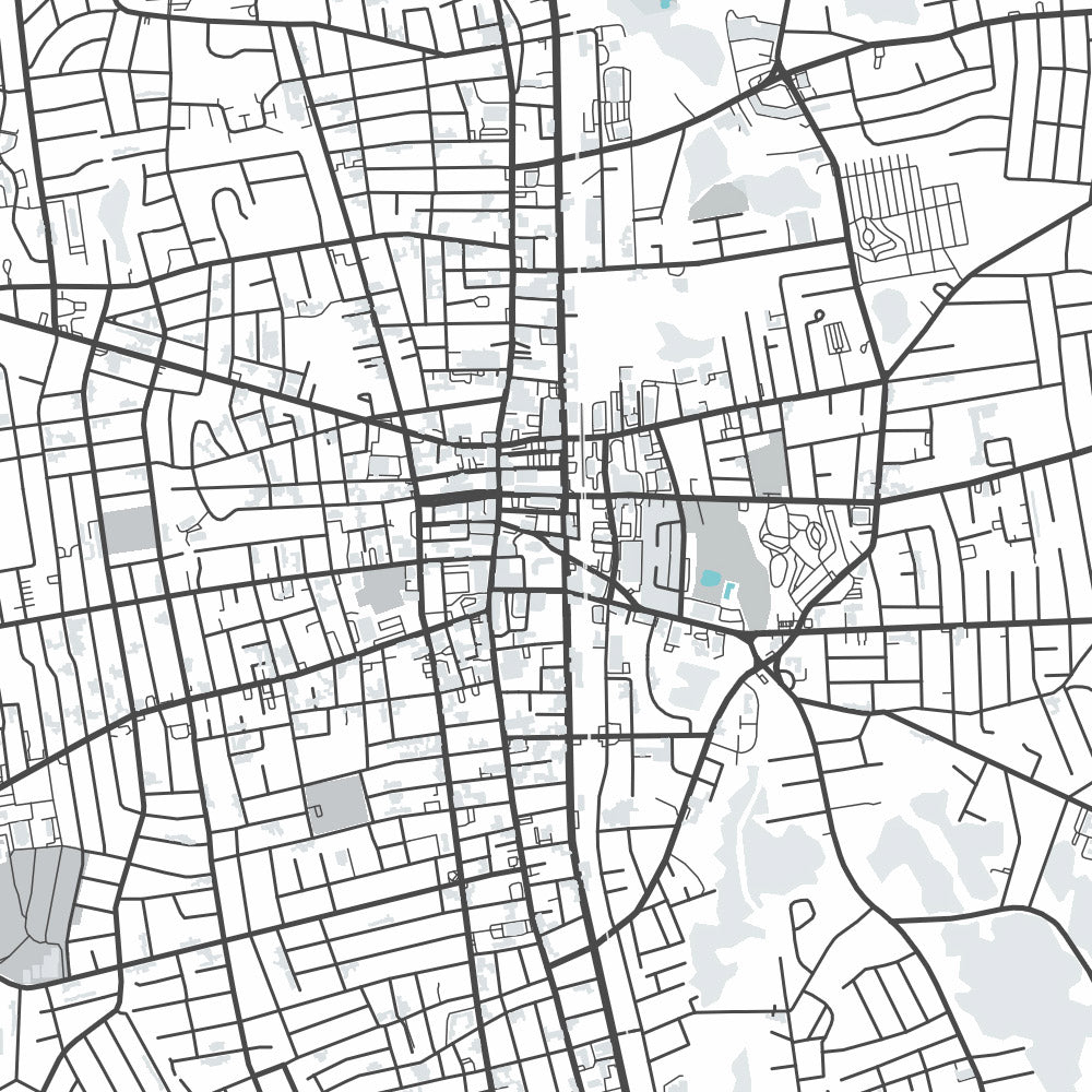 Mapa de la ciudad moderna de Brockton, MA: Estadio Campanelli, Museo Fuller, Colegio Comunitario, Hospital de Brockton, Westgate Mall 