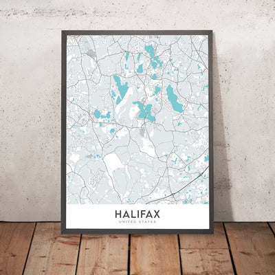 Plan de la ville moderne d'Halifax, MA : lieu historique national de la Citadelle d'Halifax, parc Point Pleasant, Peggy's Cove, horloge de la vieille ville, Province House