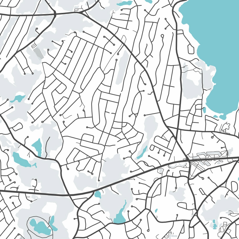 Modern City Map of Barnstable, MA: Barnstable Village, Hyannis, Sandy Neck Beach, Route 6, Route 28