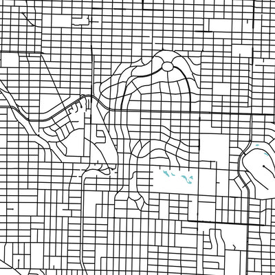Modern City Map of Vancouver, Canada: Downtown, Stanley Park, Granville St, Gastown, BC Place