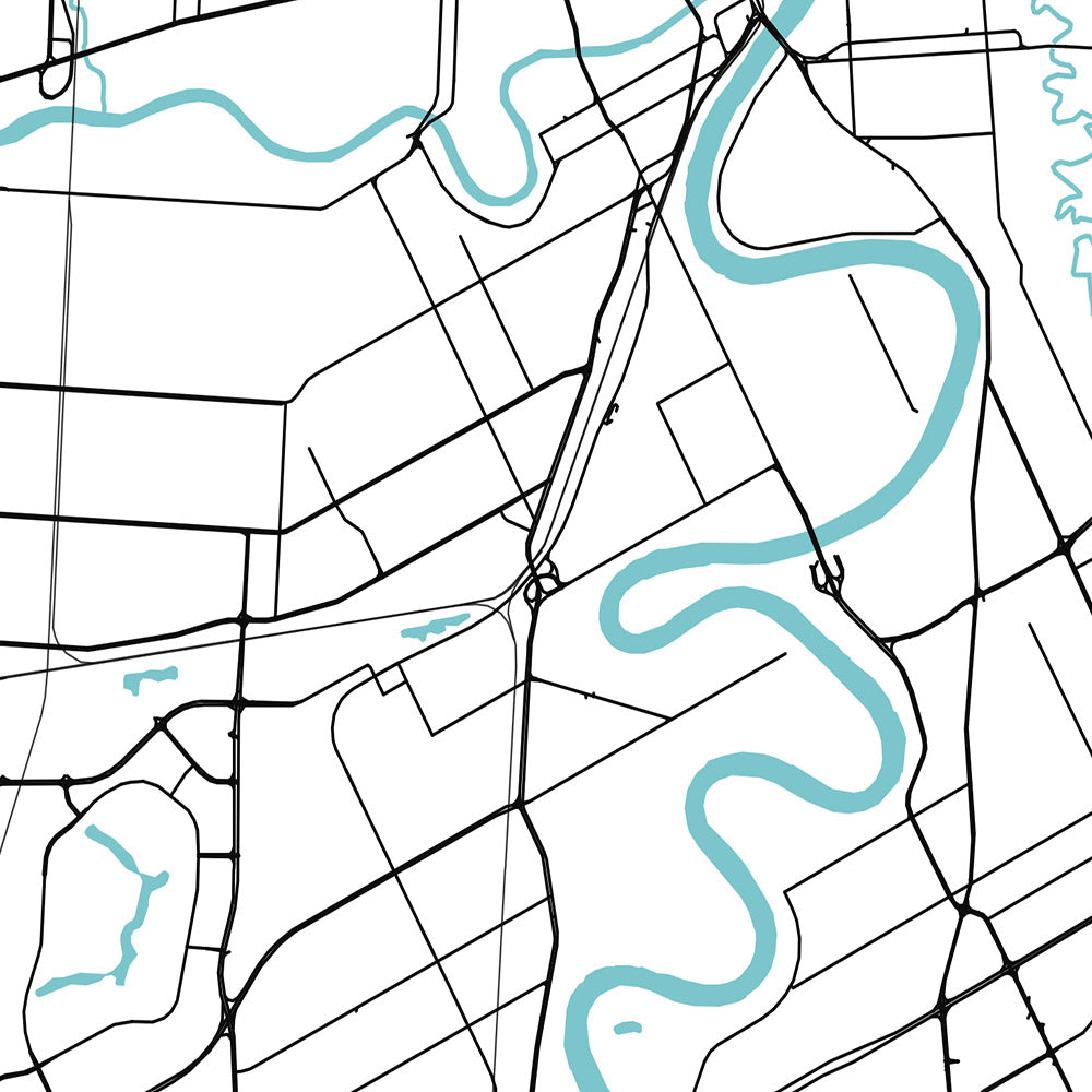 Mapa moderno de la ciudad de Winnipeg, Canadá: Centro, St. Boniface, The Forks, Museo Canadiense de Derechos Humanos, Museo de Manitoba
