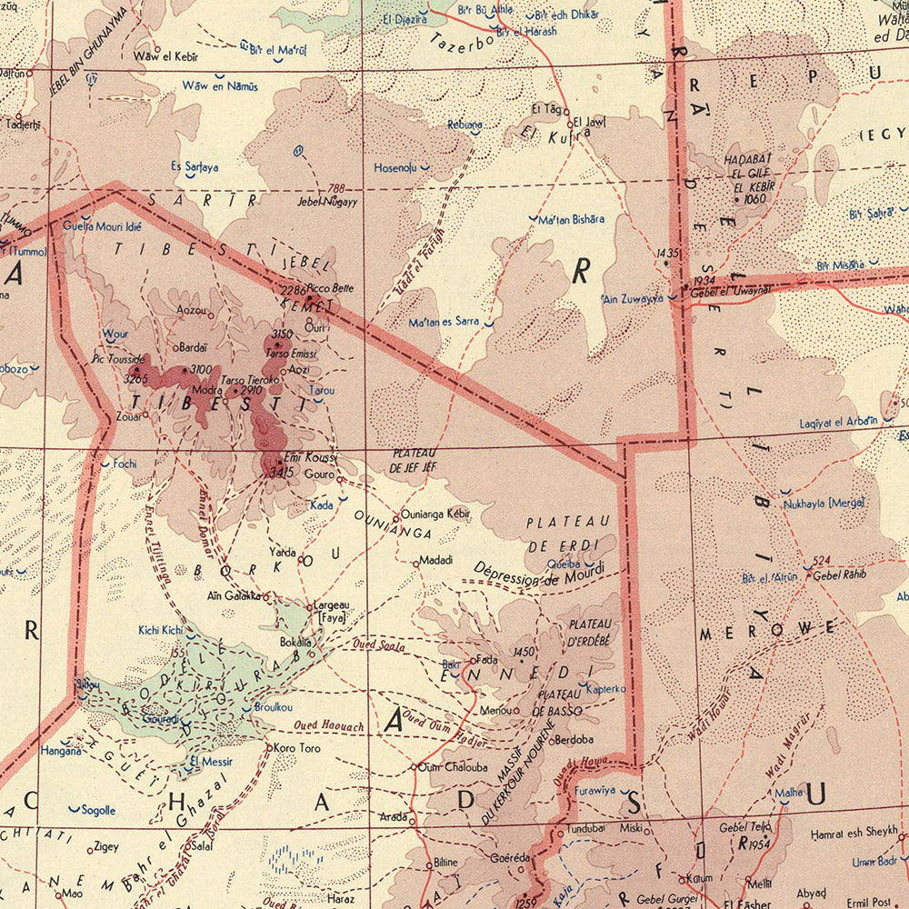 Ancienne carte de l'Afrique du Nord et de l'Ouest, 1967 : Maroc, Égypte, Soudan, Sahara, Sénégal, Nigeria 