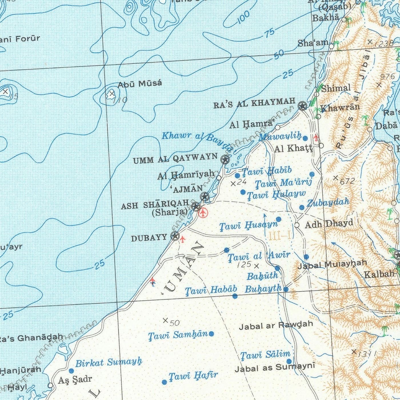 Large Geological Oil Map of the Arabian Peninsula: Pipelines, Dubai, Kuwait, Qatar