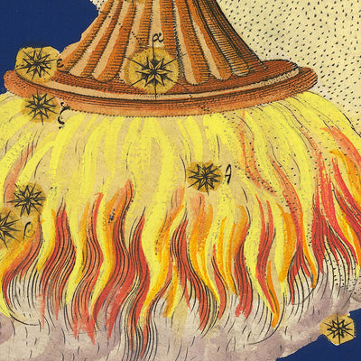 Alter Sternenkarte von Ara von Johann Bayer, 1603 - Himmlische Sternbildkarte 