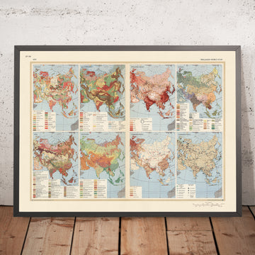 Ancienne carte infographique de l&