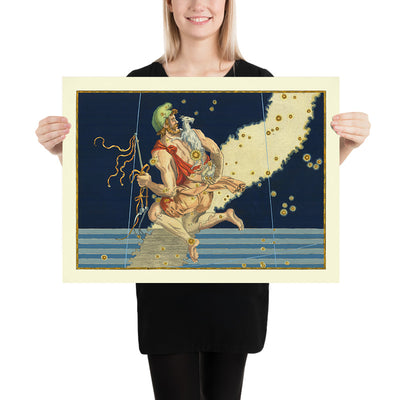 Old Star Map of Auriga by Johann Bayer, 1603 - Celestial Constellation Chart