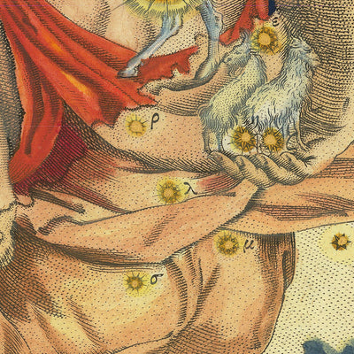 Old Star Map of Auriga by Johann Bayer, 1603 - Celestial Constellation Chart
