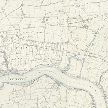 Une ancienne carte de l’Ordnance Survey de Barking & Dagenham