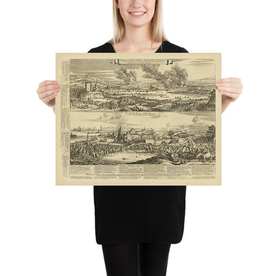 Schlacht von Chatham / Überfall auf den Medway von Romeyn De Hooghe, 1669: Anglo-Niederländischer Krieg 