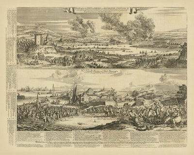 Schlacht von Chatham / Überfall auf den Medway von Romeyn De Hooghe, 1669: Anglo-Niederländischer Krieg 