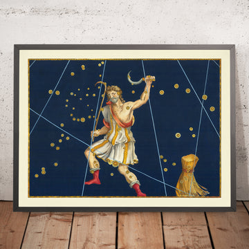 Ancienne carte des étoiles de Bootes par Johann Bayer, 1603 - Carte des constellations célestes 