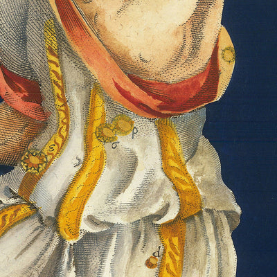 Alter Sternenkarte von Bootes von Johann Bayer, 1603 - Himmlische Sternenkonstellationstabelle 