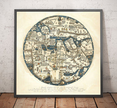 Old Borgia Mappa Mundi, 1450 - Ancient World Atlas - Europe, Middle East, North Africa, Mediterranean