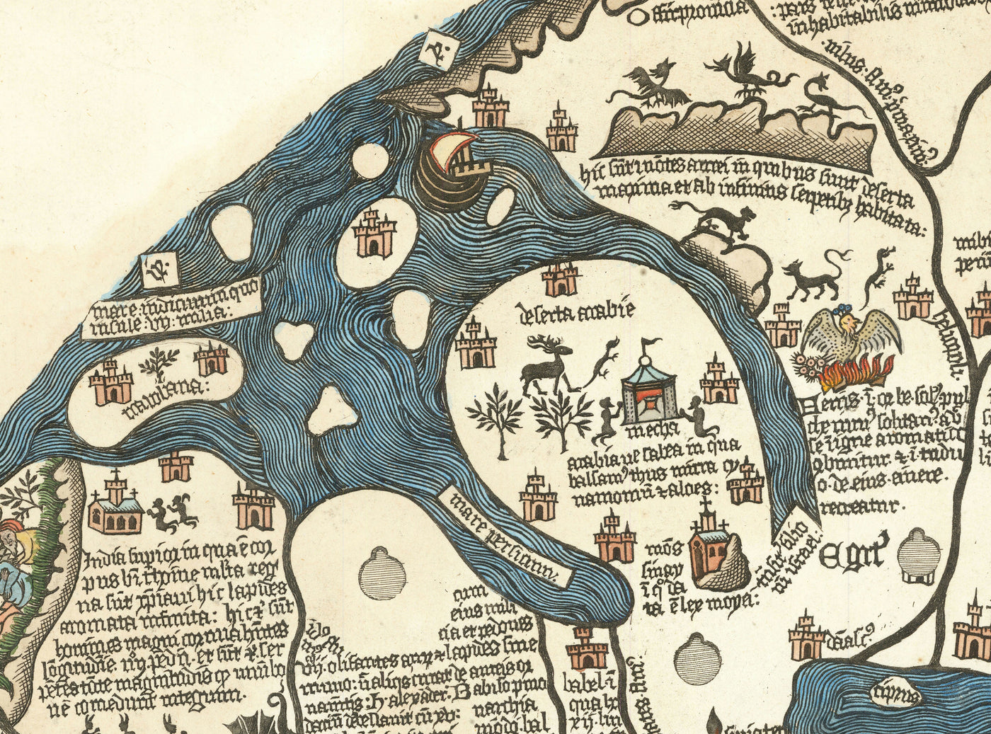 Old Borgia Mappa Mundi, 1450 - Ancient World Atlas - Europe, Middle East, North Africa, Mediterranean