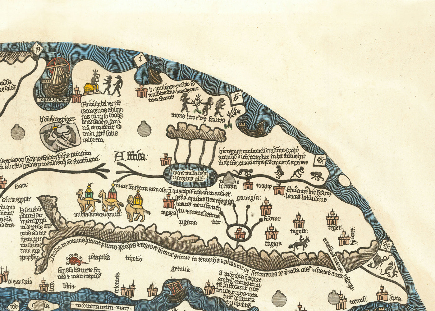 Old Borgia Mappa Mundi, 1450 - Ancient World Atlas - Europe, Middle East, North Africa, Mediterranean