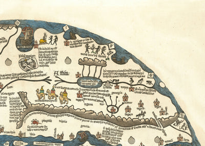 Old Borgia Mappa Mundi, 1450 - Ancient World Atlas - Europe, Middle East, North Africa, Mediterranean