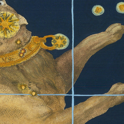 Alter Sternenkarte von Canis Major (Großer Hund) von Johann Bayer, 1603 - Himmlische Sternbildkarte 