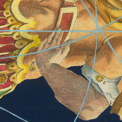 Alter Sternenkarte des Kepheus von Johann Bayer, 1603 - Himmlische Sternbildkarte 