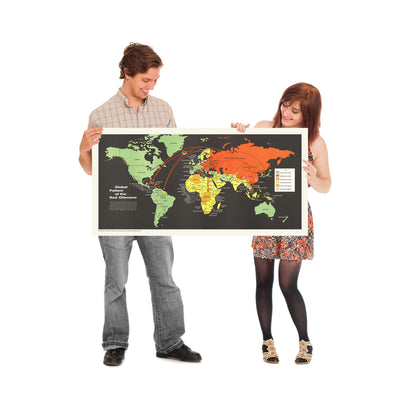 Mapa del viejo mundo de la Guerra Fría por Jessup, 1961: Expansión comunista, Naciones no alineadas, Estilo de propaganda 