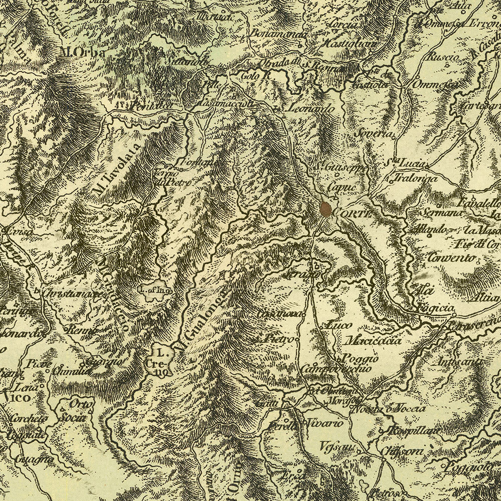 Ancienne carte de la Corse par Laurie & Whittle, 1794 : Topographie, Routes, Rivières, Baies, Ajaccio, Porto-Vecchio, Bastia 