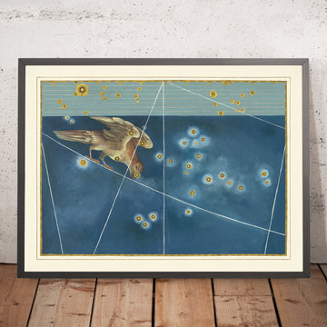 Old Star Map of Corvus by Johann Bayer, 1603 - Celestial Constellation Chart
