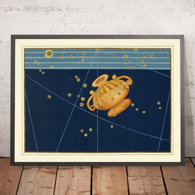Old Star Map of Crater by Johann Bayer, 1603 - Celestial Constellation Chart