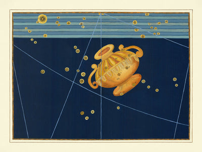 Old Star Map of Crater by Johann Bayer, 1603 - Celestial Constellation Chart